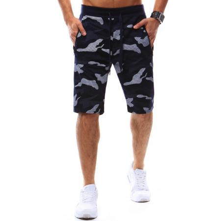 Pánské kraťase/šortky camo tmavě modré