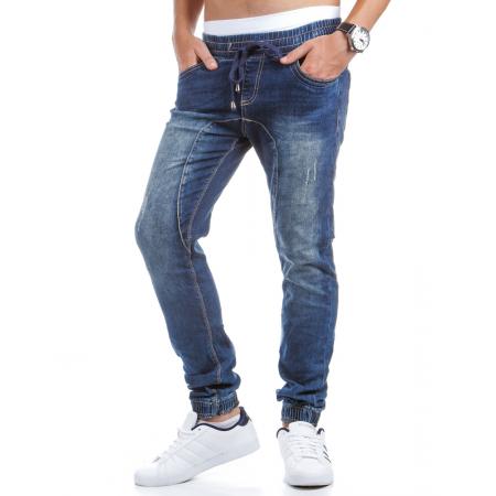 Stylové pánské jeansové sportovní kalhoty