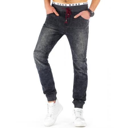 Pánské jogger kalhoty jeansové černé