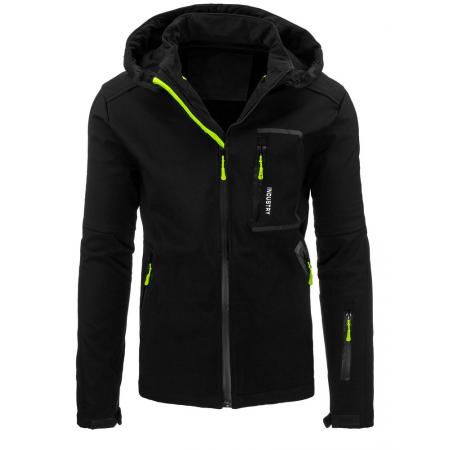 Pánská bunda přechodová softshell černá
