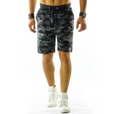 Pánské kraťase/šortky camo antracitové