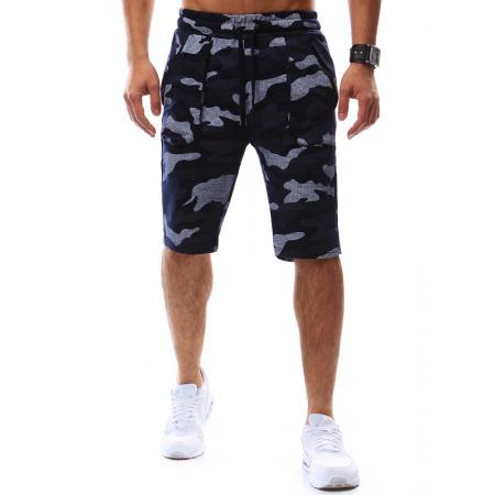 Pánské kraťase/šortky camo tmavě modré