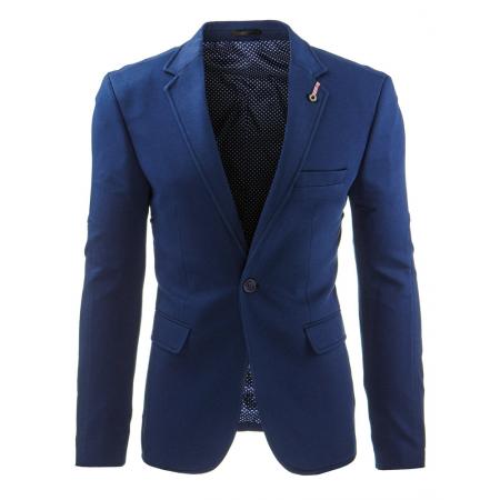 Stylové pánské sako s moderním střihem tmavě modré