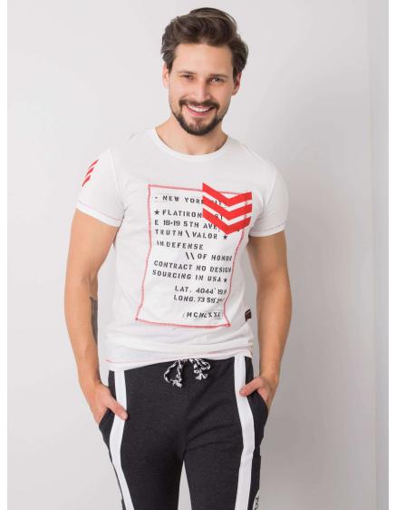 Bílé pánské bavlněné tričko Joshua