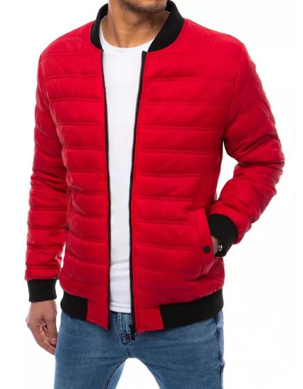 Pánská jarní bunda bomber STYLE červená