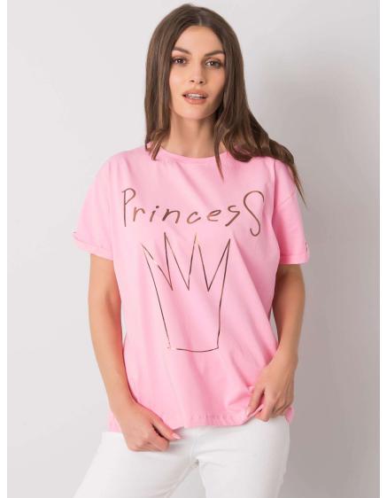 Levně Dámské tričko s potiskem AOSTA růžové