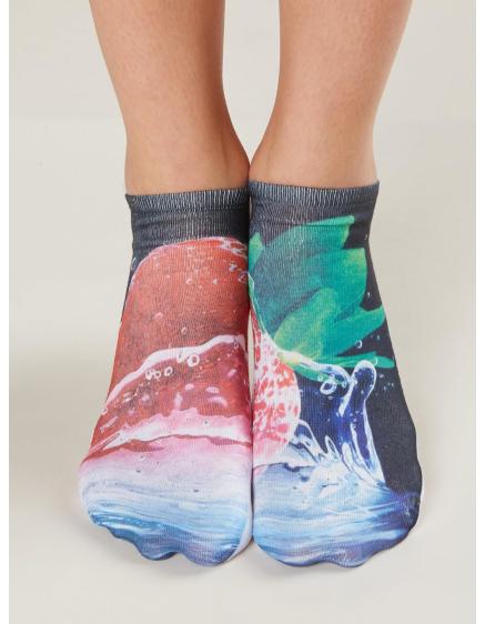 Dámské ponožky s potiskem KIRBY barevné