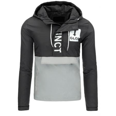 Pánská bunda větrovka grafitová
